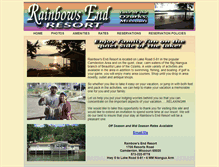 Tablet Screenshot of lakerainbowsendresort.com
